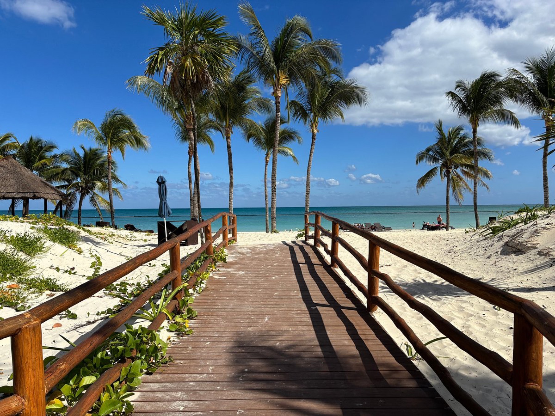 Boardwalk to the turquoise Caribbean